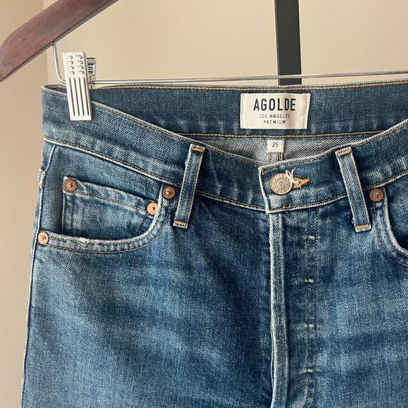 Agolde Nico Jeans Medium Wash High Rise size 25 - Picture 2 of 6